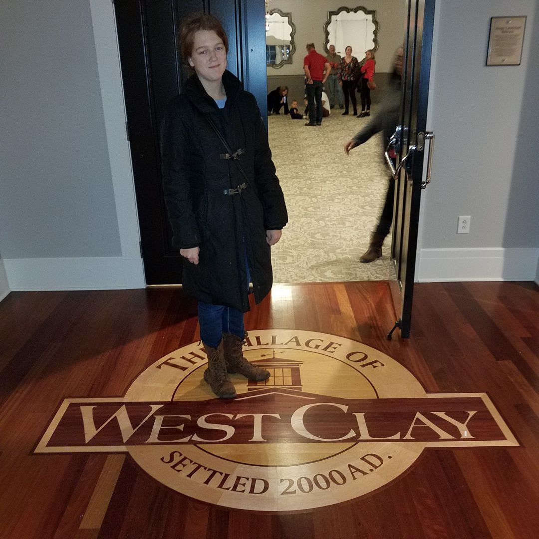Naomi in the Meeting House at the Villages of West Clay